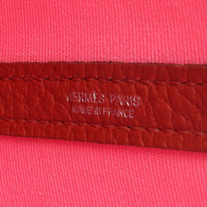 Hermes Tote Bag Garden File PM Pink Rouge Ducese 2-Way — view 4