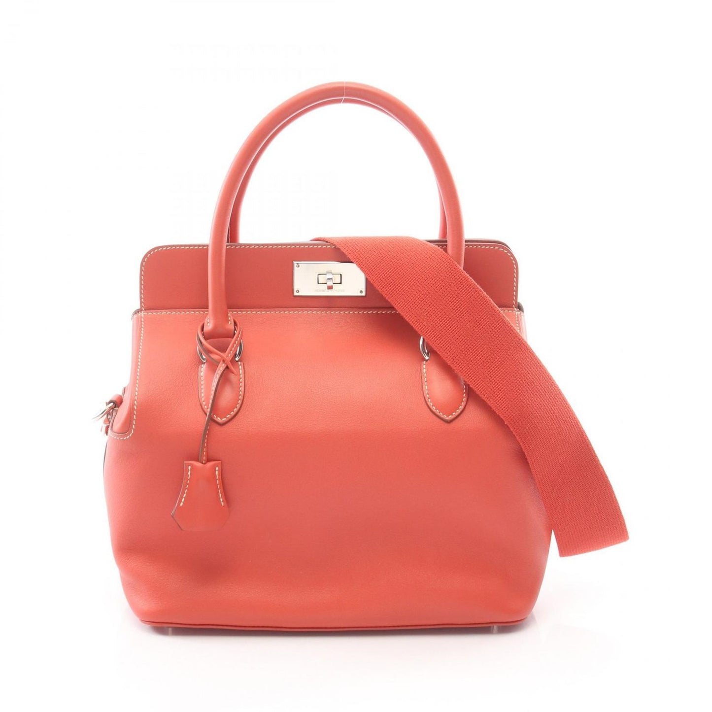 Hermes Handbag Tool Box 26 2-Way Coral Pink