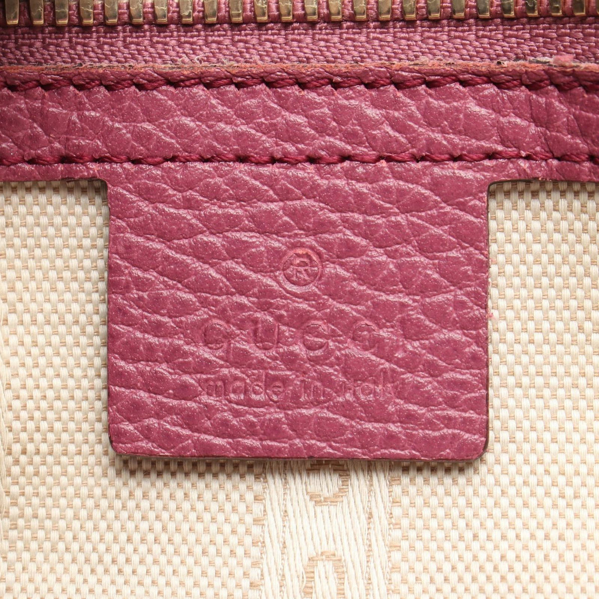 Gucci Tote Bag Interlocking G Pink Purple Leather — view 4
