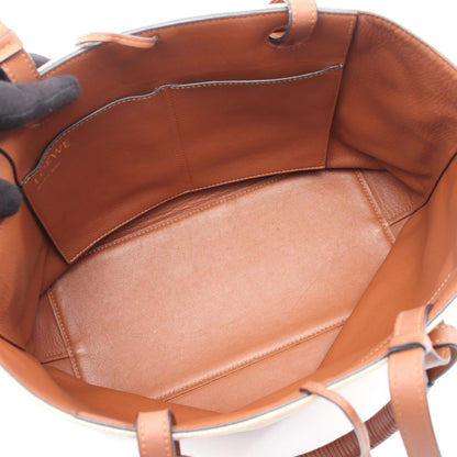 Loewe Tote Bag Anagram 2-Way Natural Brown Canvas Small — view 3
