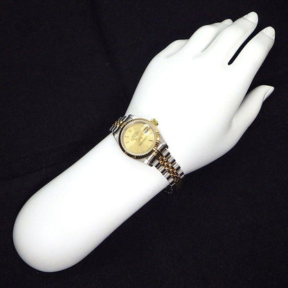 Rolex Watch Datejust Number Champagne Color Dial Date 18K Yellow Gold SS — view 8