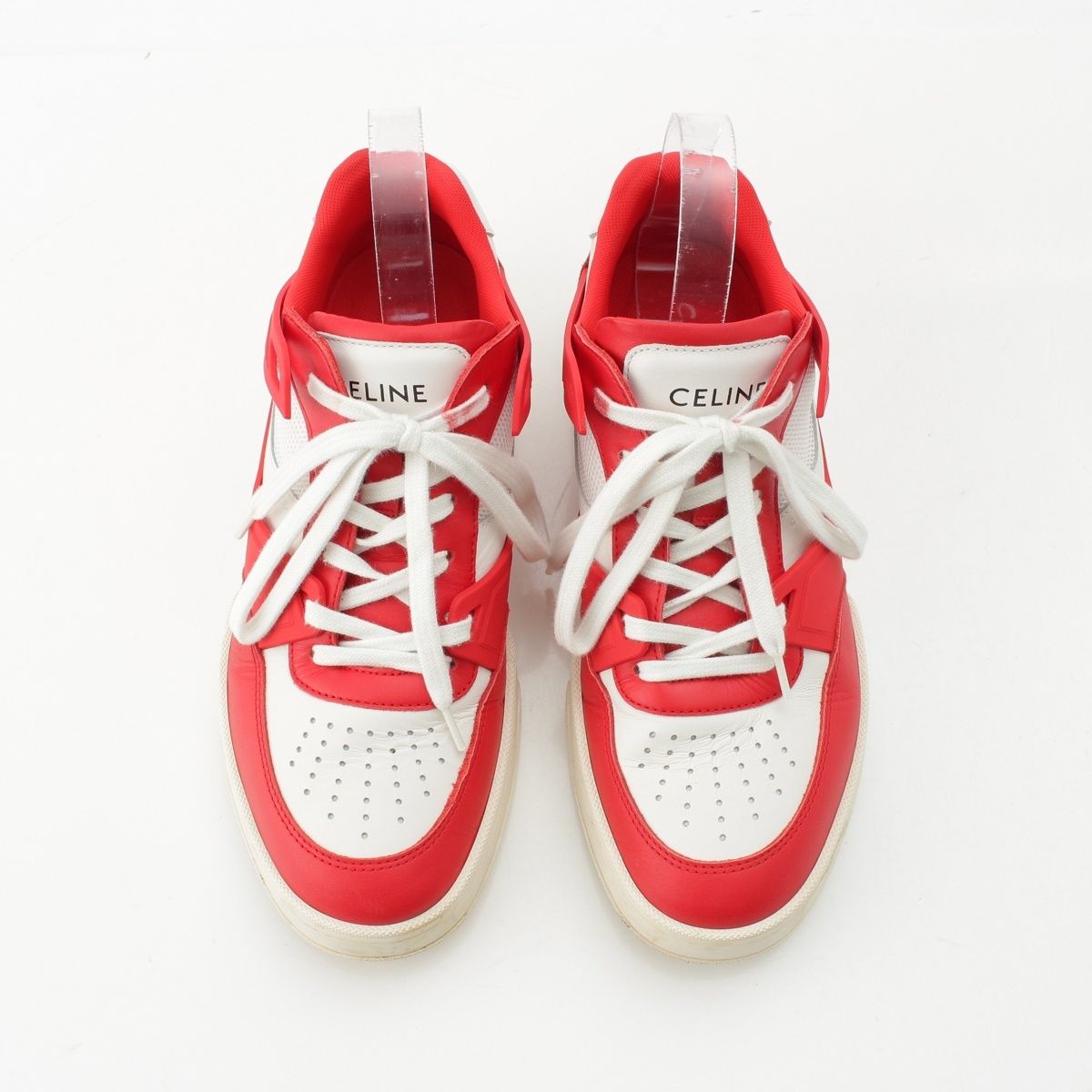 Celine Leather Low-Cut Sneakers Red — view 2