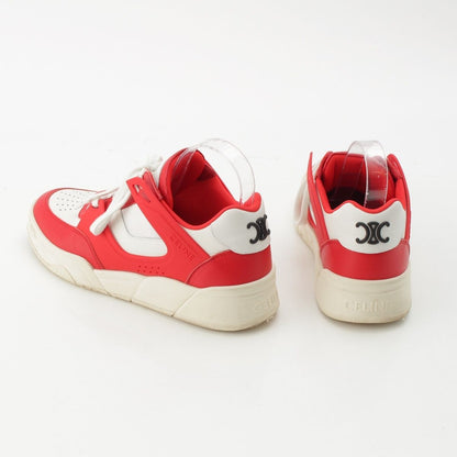 Celine Leather Low-Cut Sneakers Red — view 4
