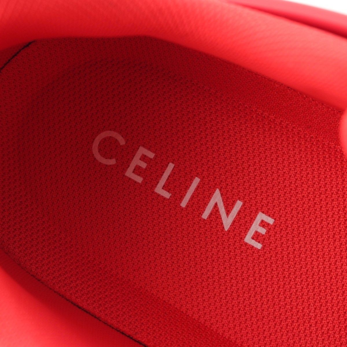 Celine Leather Low-Cut Sneakers Red — view 7