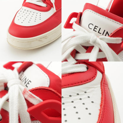 Celine Leather Low-Cut Sneakers Red — view 8