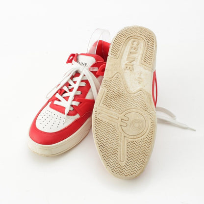 Celine Leather Low-Cut Sneakers Red — view 5