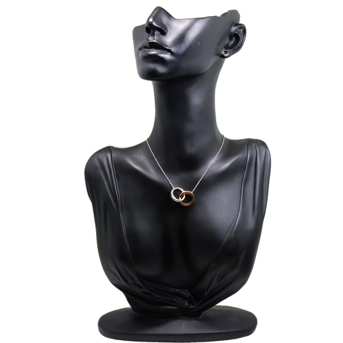 Tiffany & Co 1837 Interlocking Circle Necklace 43 18K Pink Gold Silver Pink Gold — view 6