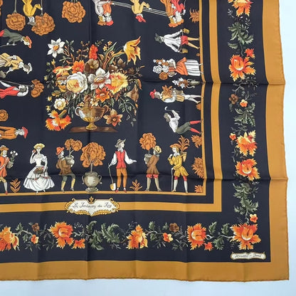Hermes Carre 90 Gardener Roy Silk Scarf Yellow — view 5