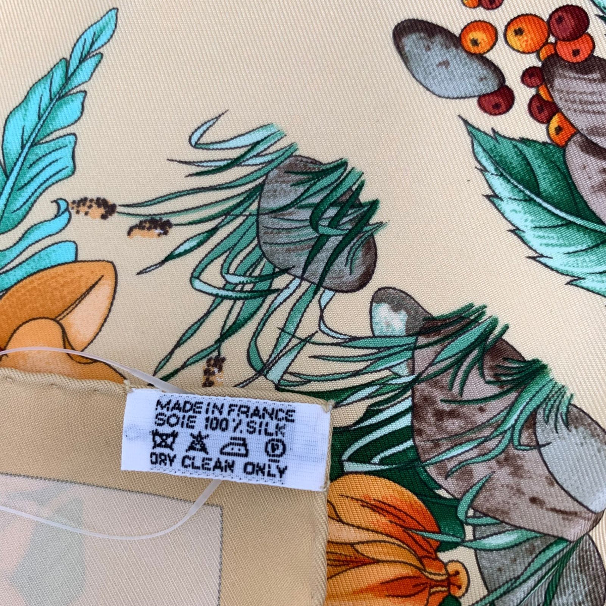 Hermes Carre 90 Pythagore Pythagoras Yellow Multicolor Silk Scarf — view 7