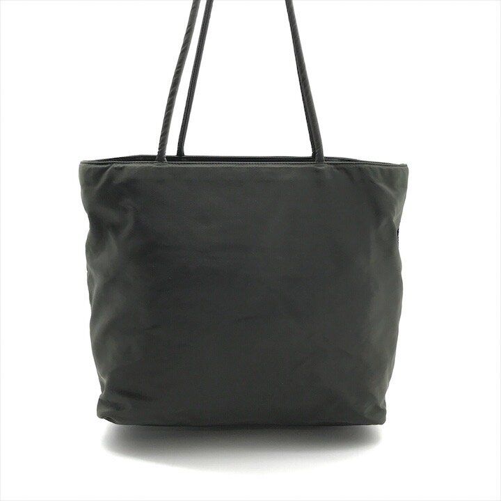 Prada Triangle Logo Nylon Tessuto Tote Bag Khaki Purse Y2k — view 3