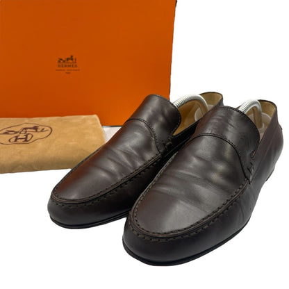 Hermes Loafers Leather With Brown