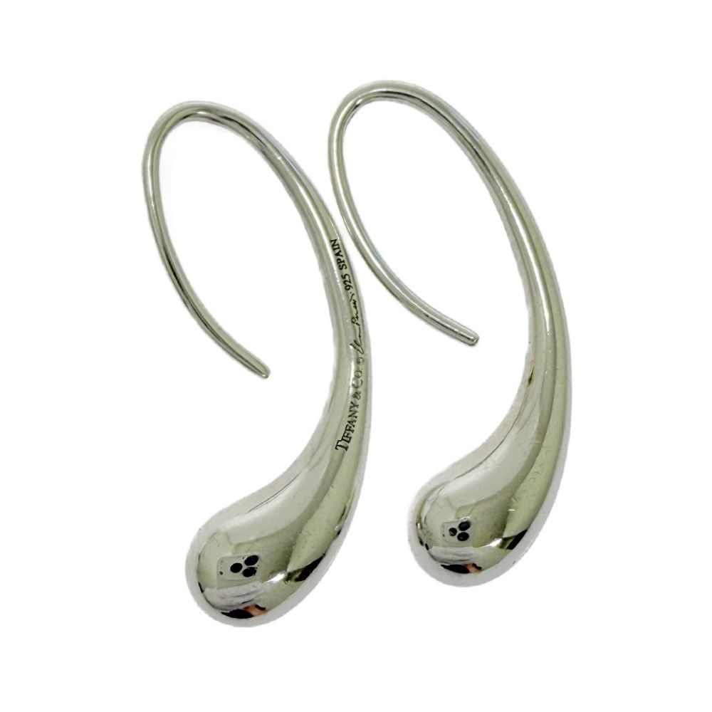 Tiffany & Co Silver Teardrop Hook Earrings — view 2