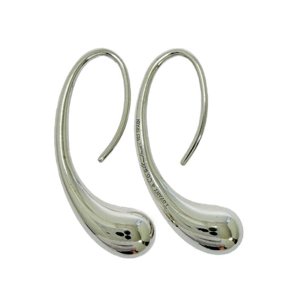 Tiffany & Co Silver Teardrop Hook Earrings