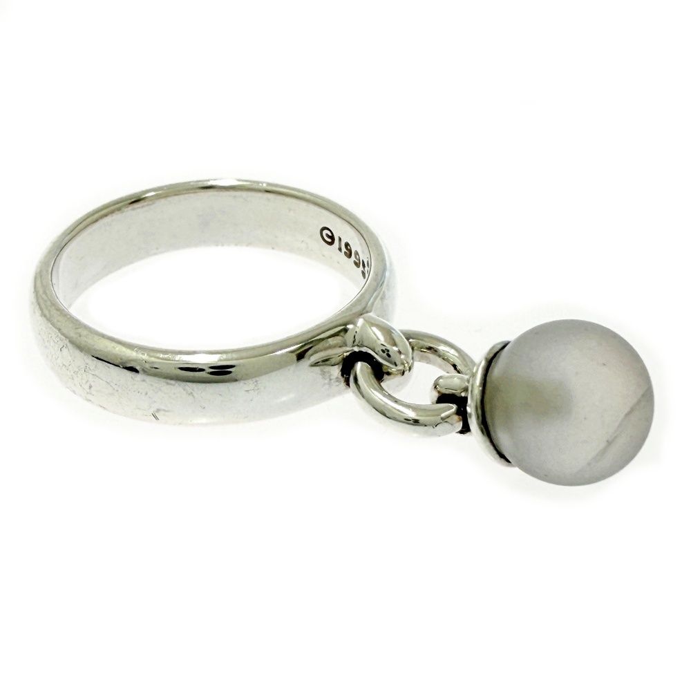 Tiffany & Co Silver Ball Dangle Ring — view 2