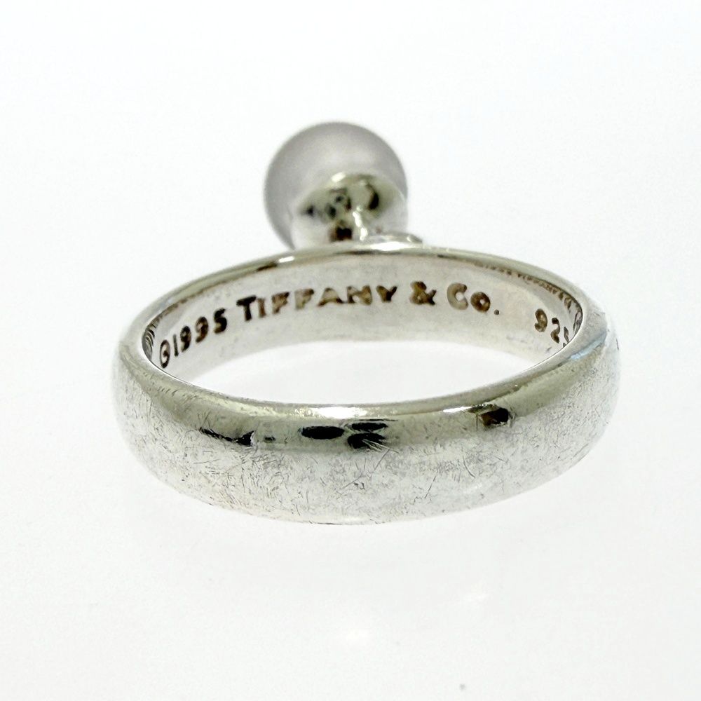 Tiffany & Co Silver Ball Dangle Ring — view 4