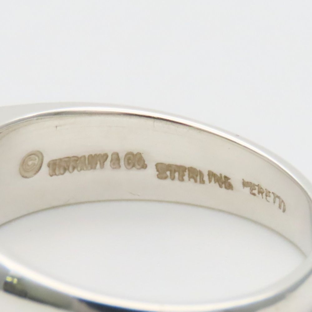 Tiffany & Co Ring Signet Heart Sterling Silver Elsa Peretti — view 5