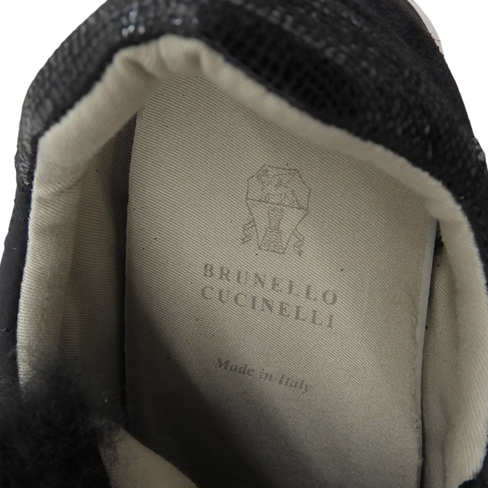 Brunello Cucinelli Moni Less Suede Sneakers Black 36.5 — view 8