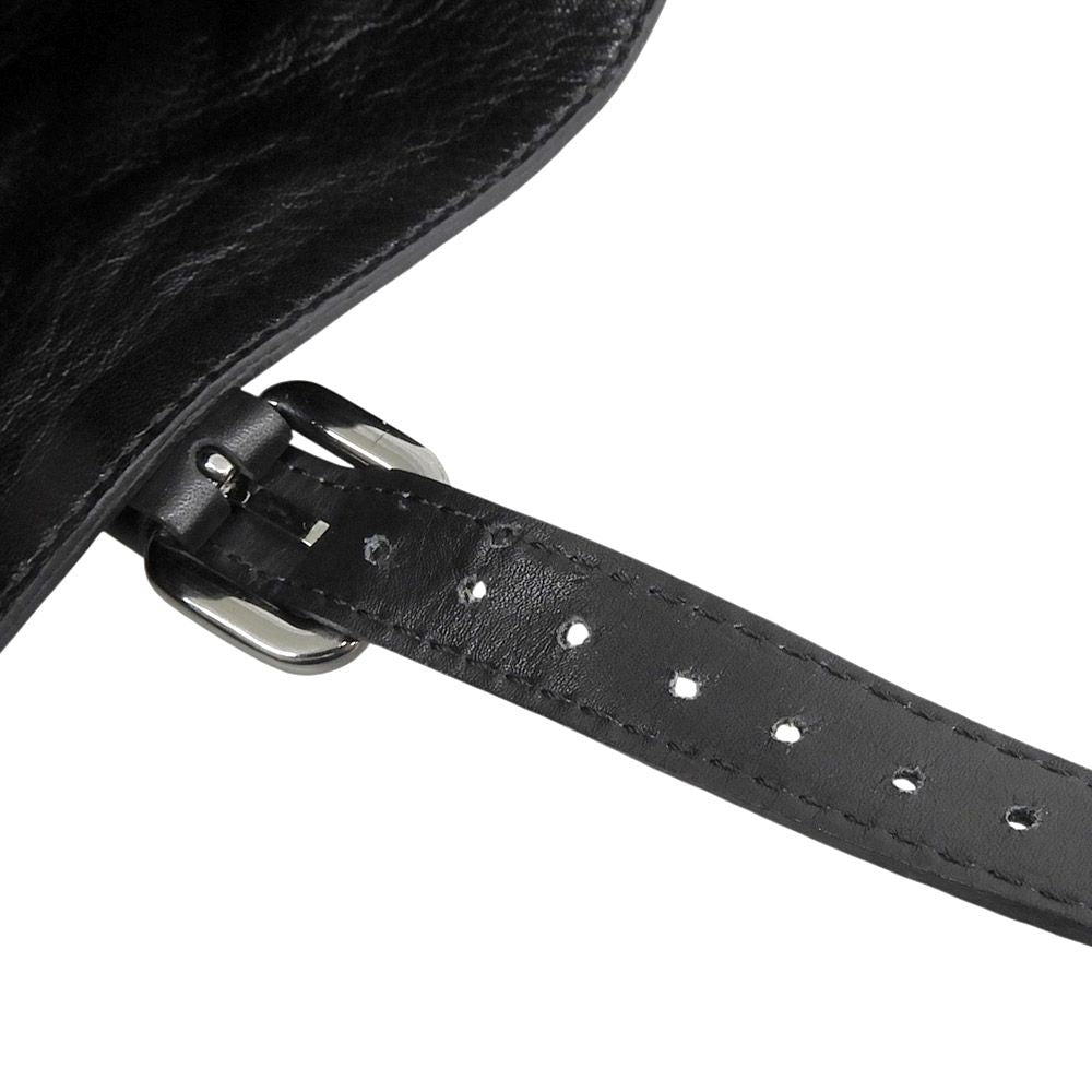 Prada Garter Strap Leather Long Boots High Heels Black 36 — view 6