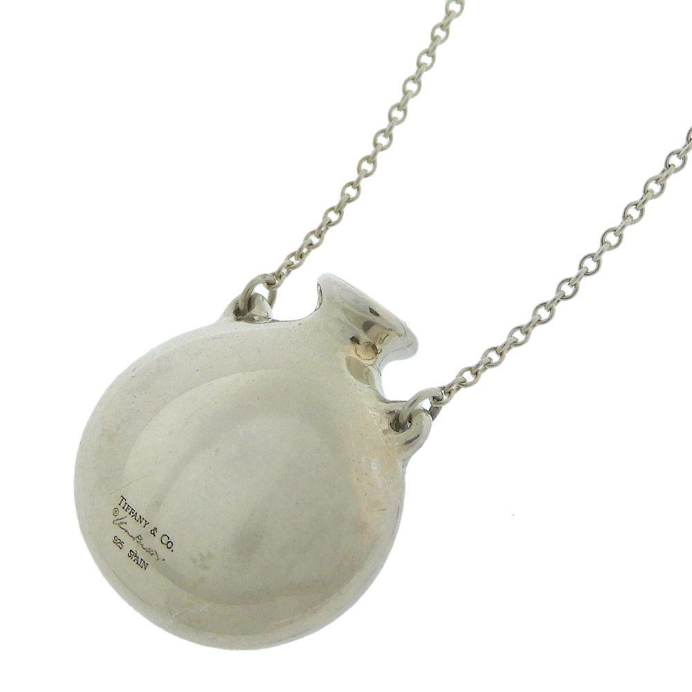 Tiffany & Co Perfume Bottle Long Chain Necklace Silver — view 2