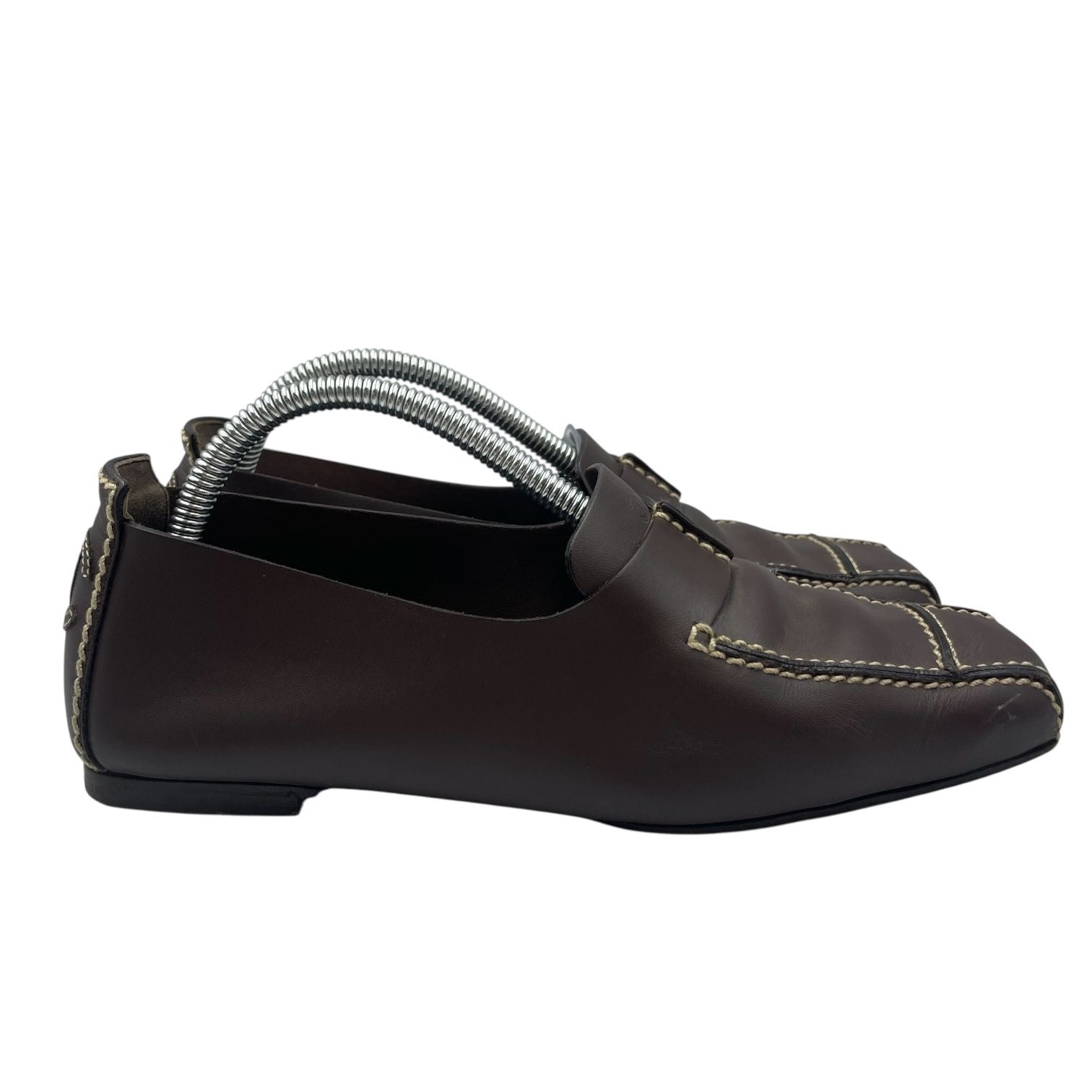 Chanel Loafers Leather CC Logo Brown — view 2