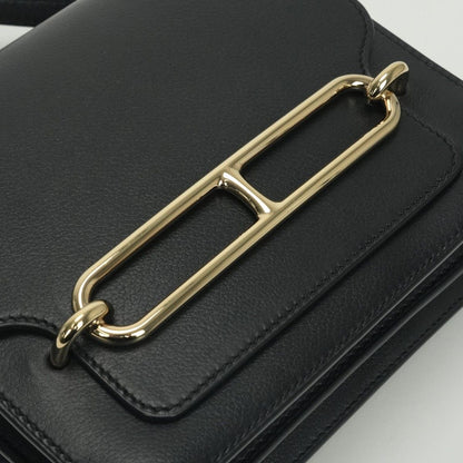 Hermes Sac Roulis Mini Shoulder Bag Color Noir Blue Indigo Black Navy — view 7