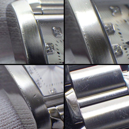 Cartier Watch Tank Francaise SM 11 Points Diamond Index Square Guilloche Silver — view 8