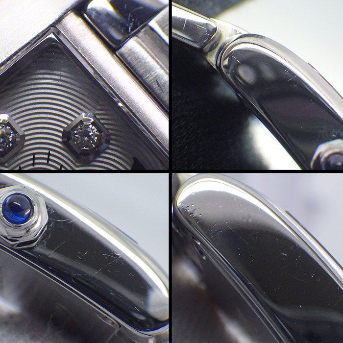 Cartier Watch Tank Francaise SM 11 Points Diamond Index Square Guilloche Silver — view 6