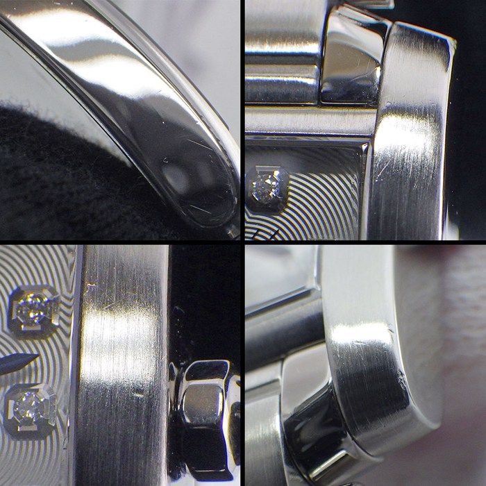Cartier Watch Tank Francaise SM 11 Points Diamond Index Square Guilloche Silver — view 7