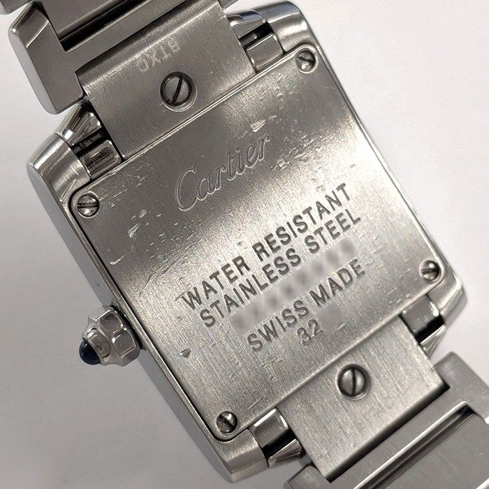 Cartier Watch Tank Francaise SM 11 Points Diamond Index Square Guilloche Silver — view 4