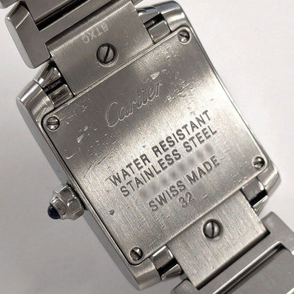 Cartier Watch Tank Francaise SM 11 Points Diamond Index Square Guilloche Silver — view 4
