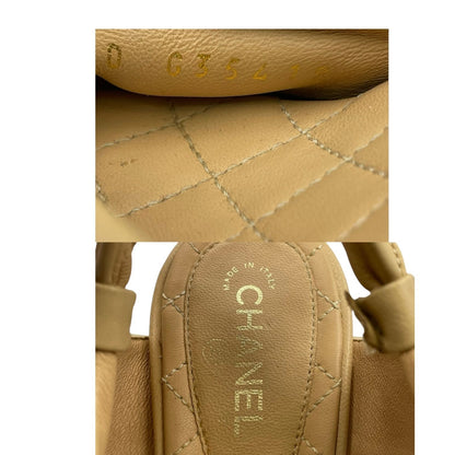 Chanel Sandals Leather CC Logo Beige — view 8