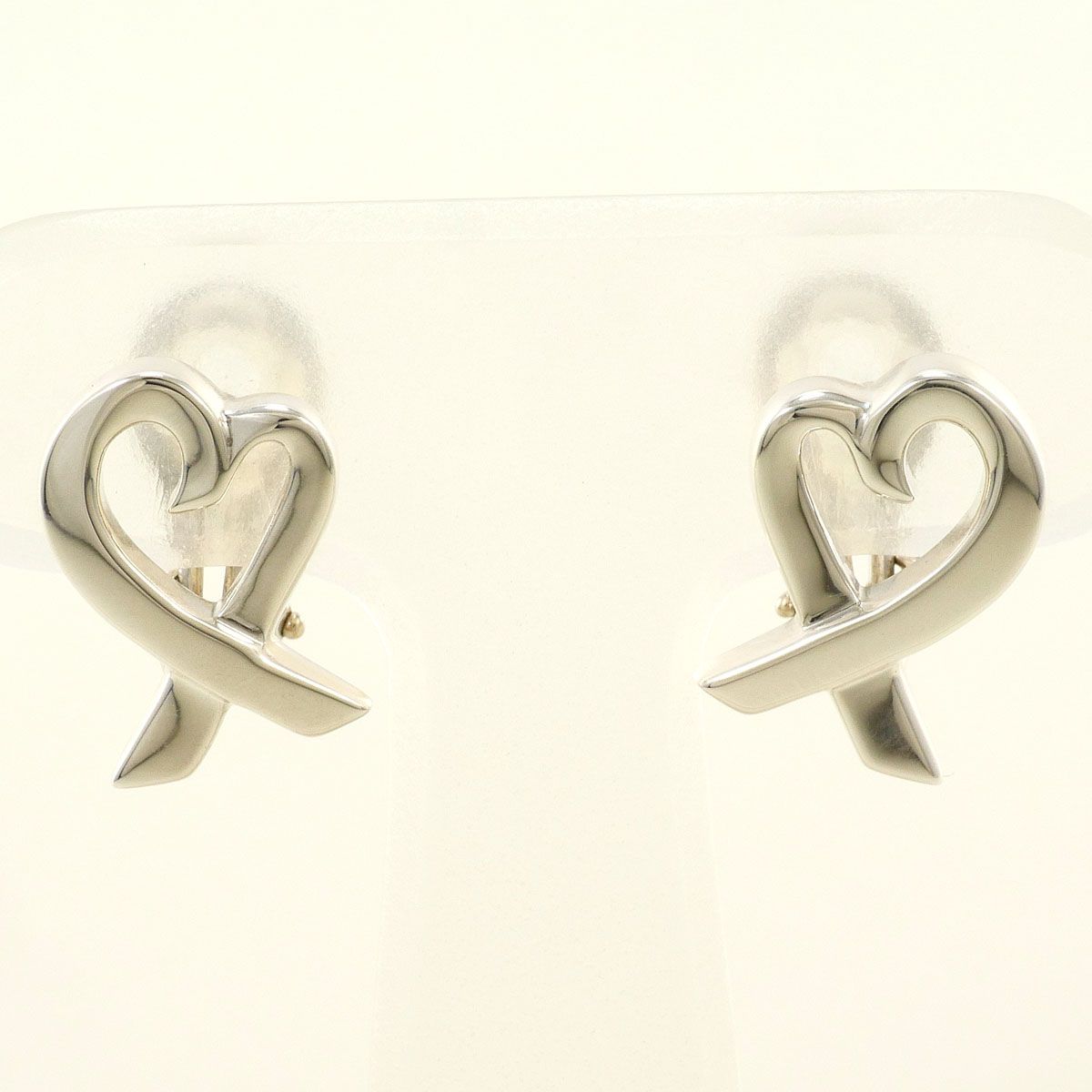 Tiffany & Co Loving Heart 925 Sterling Silver Earrings Clip
