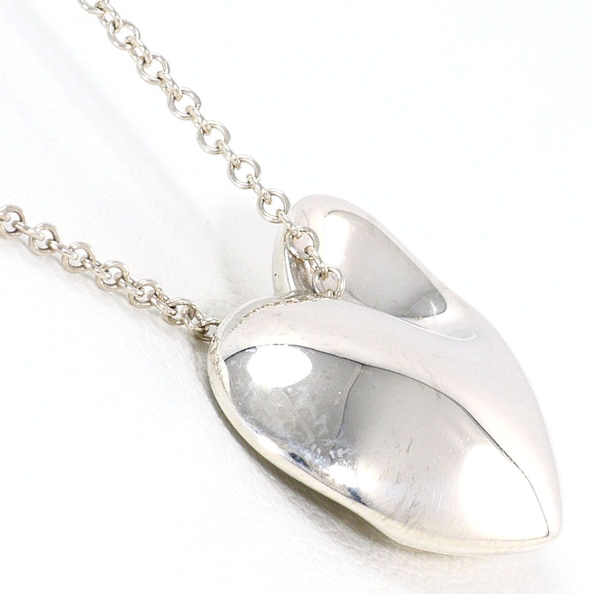 Tiffany & Co Fold Heart 925 Sterling Silver Necklace 40 — view 2