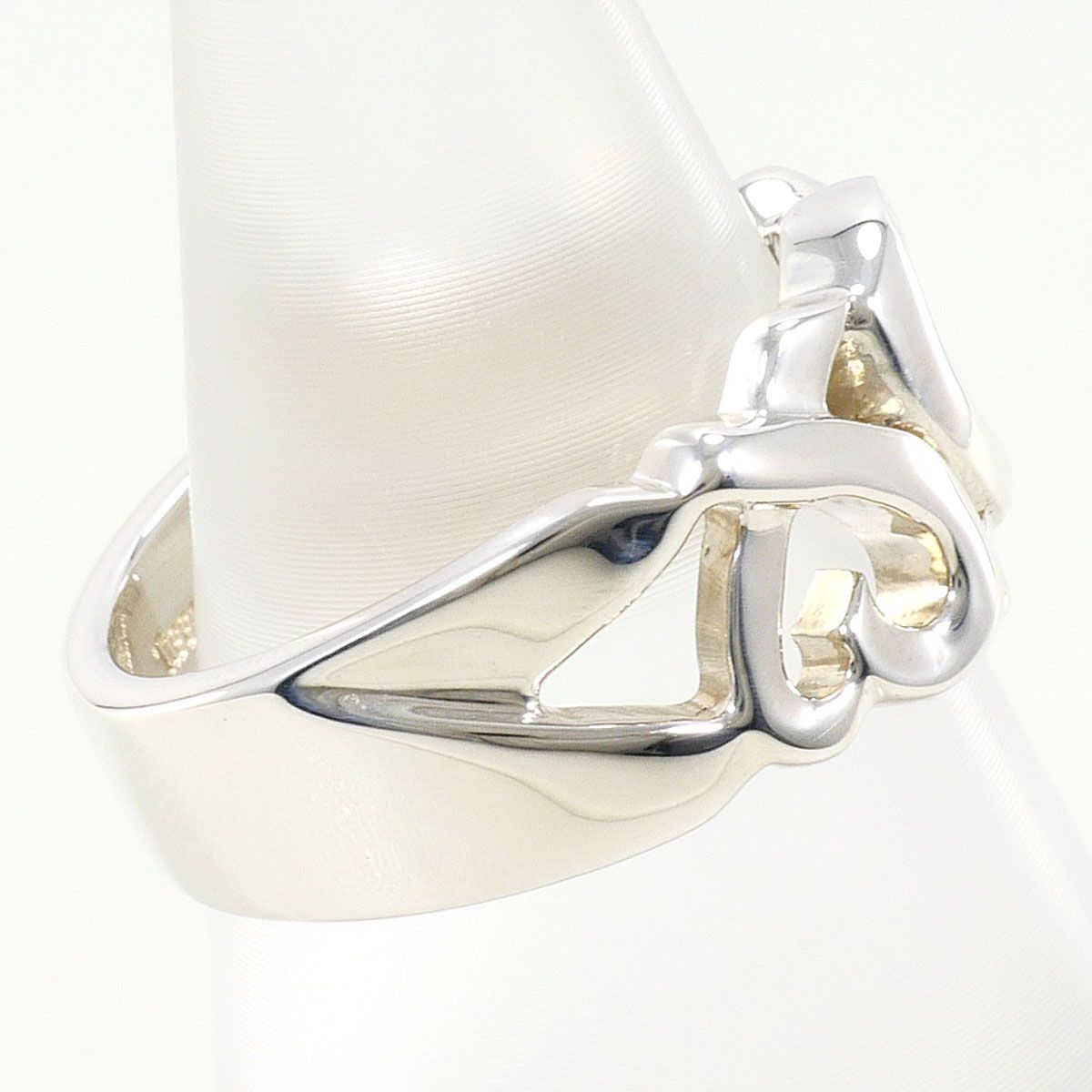 Tiffany & Co Triple Loving Heart 925 Sterling Silver Ring — view 2