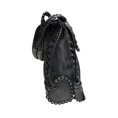 Dior Handbag Shoulder Whipstitch Leather Hobo Full Lace — view 2