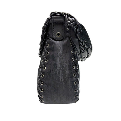 Dior Handbag Shoulder Whipstitch Leather Hobo Full Lace — view 4