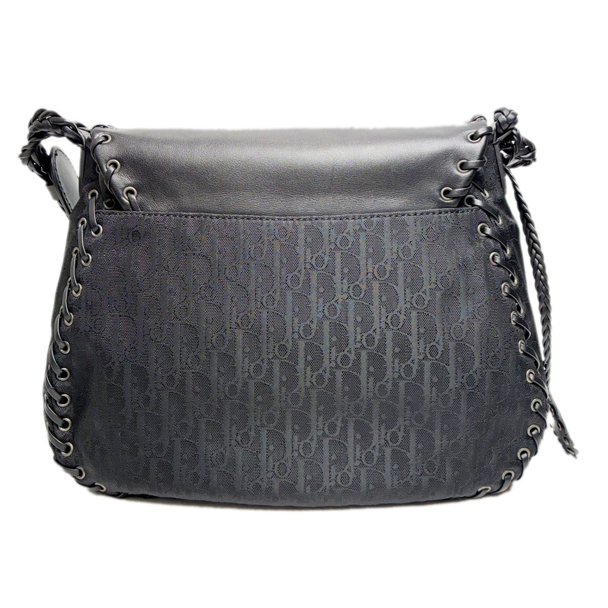 Dior Handbag Shoulder Whipstitch Leather Hobo Full Lace — view 3