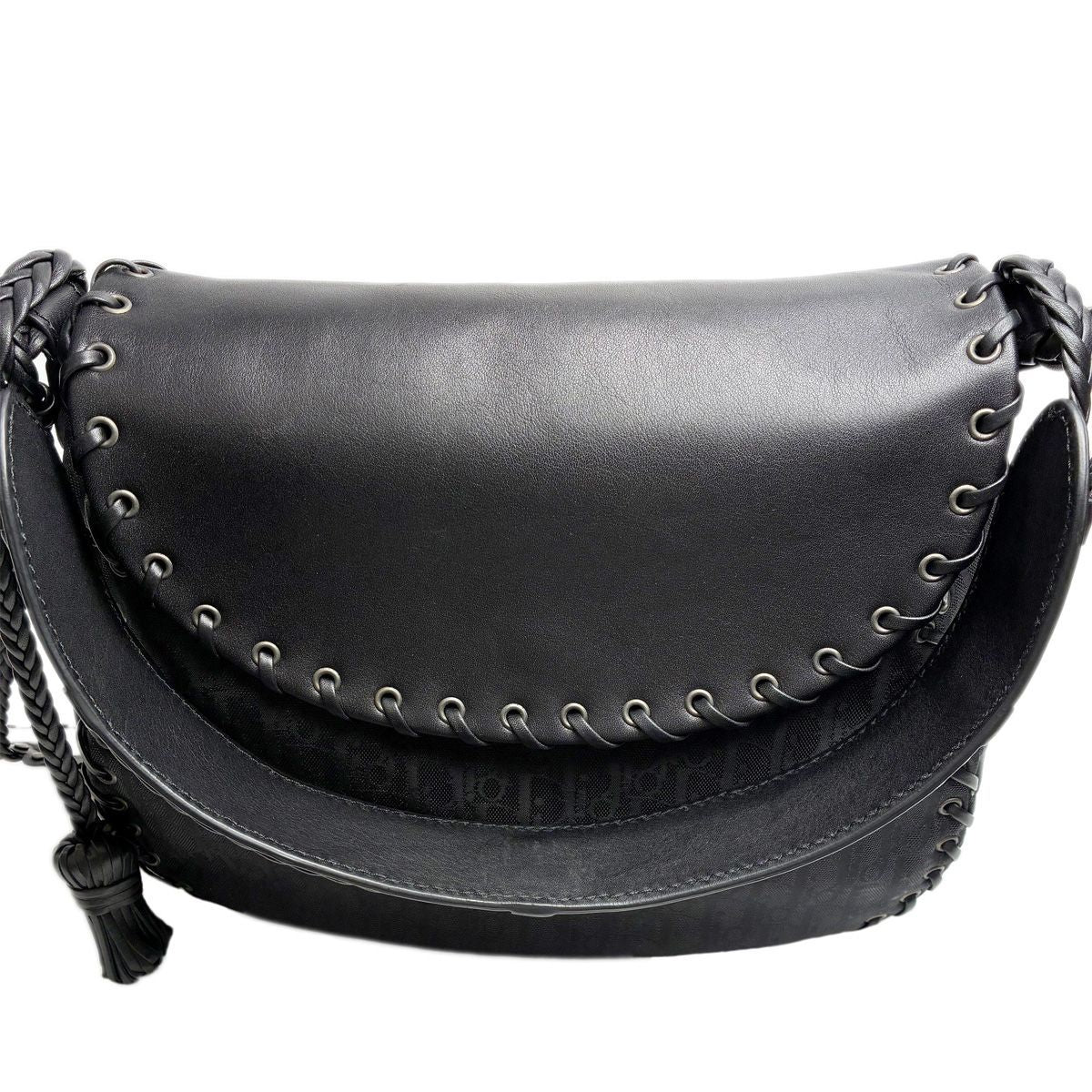 Dior Handbag Shoulder Whipstitch Leather Hobo Full Lace — view 7