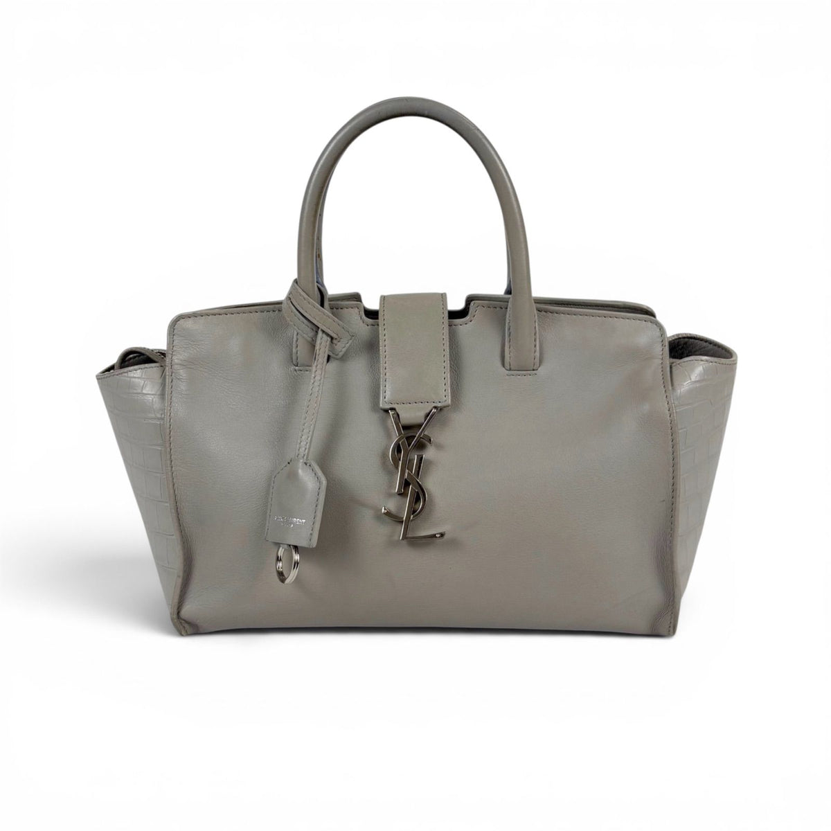 Saint Laurent Paris Baby Downtown Cabas Croco Handbag