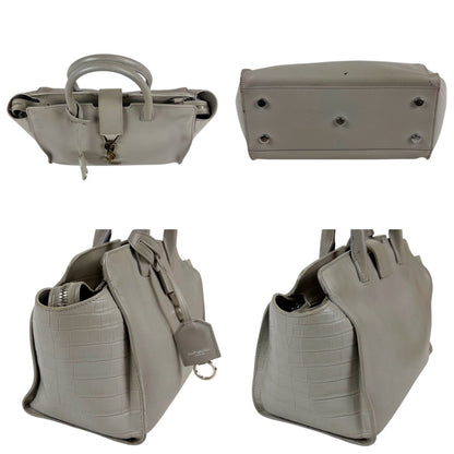Saint Laurent Paris Baby Downtown Cabas Croco Handbag — view 3