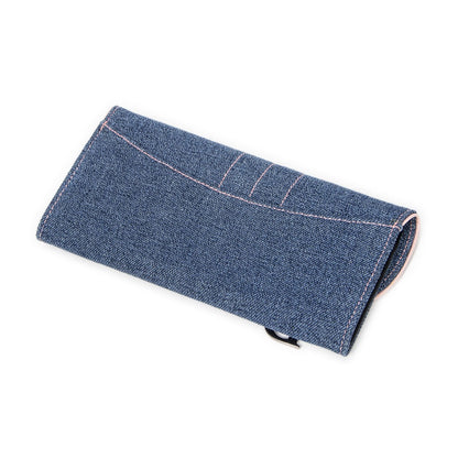Dior Long Saddle Wallet Blue Denim Canvas — view 2