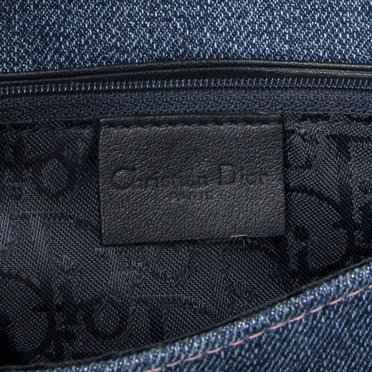 Dior Long Saddle Wallet Blue Denim Canvas — view 6