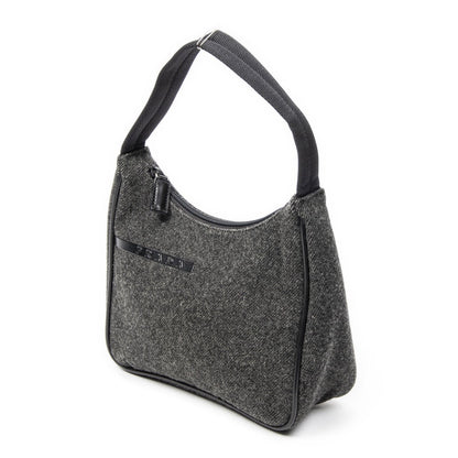 Prada Sport Hobo Gray Wool Canvas — view 2