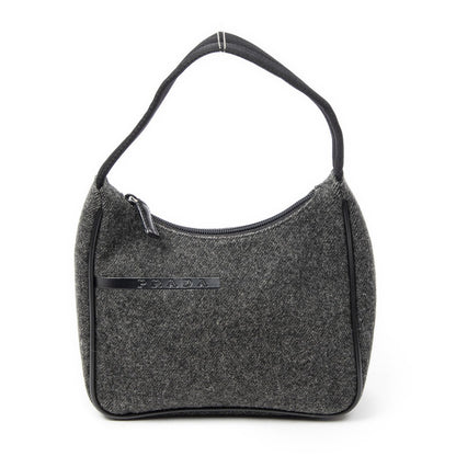 Prada Sport Hobo Gray Wool Canvas
