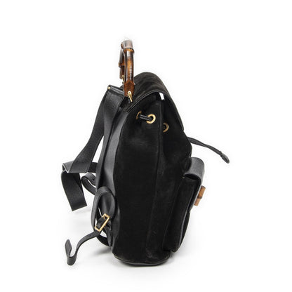 Gucci Rajibanbu Backpack Black Suede Leather — view 4