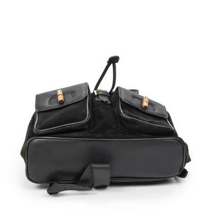Gucci Rajibanbu Backpack Black Suede Leather — view 6