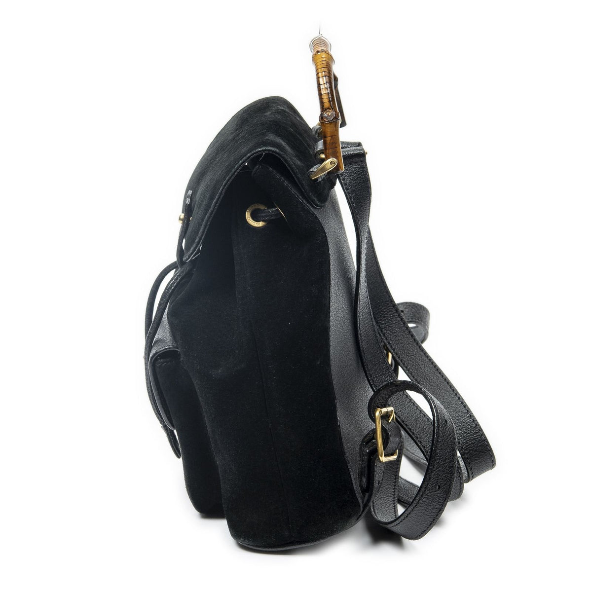 Gucci Minibumbu Backpack Black Suede Leather — view 3