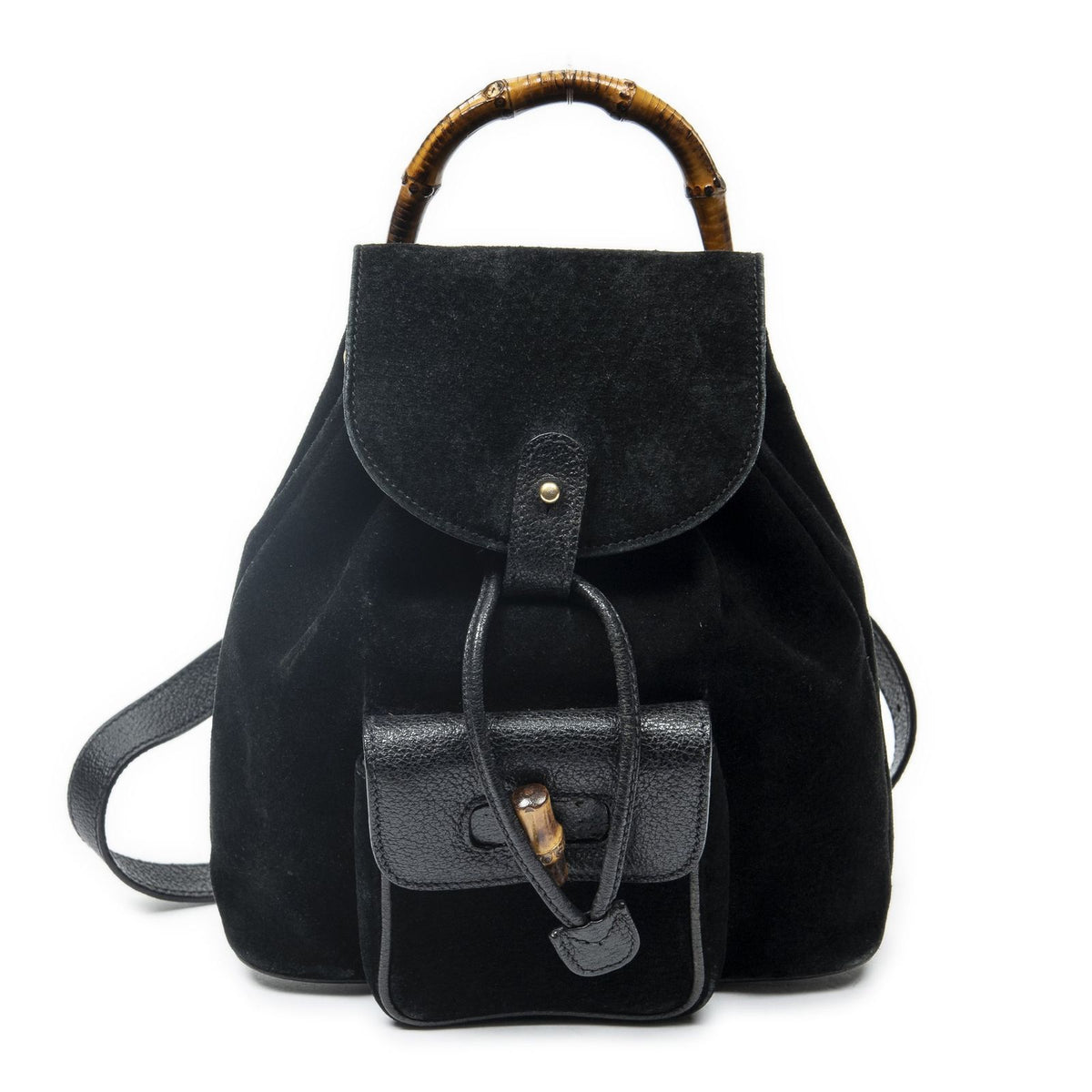 Gucci Minibumbu Backpack Black Suede Leather