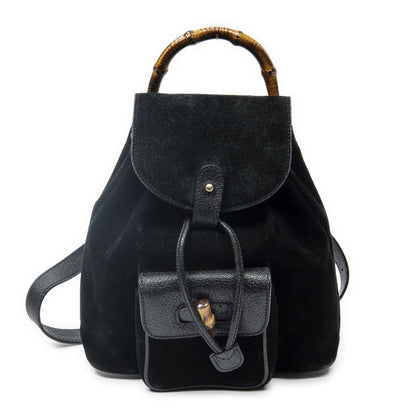 Gucci Minibumbu Backpack Black Suede Leather
