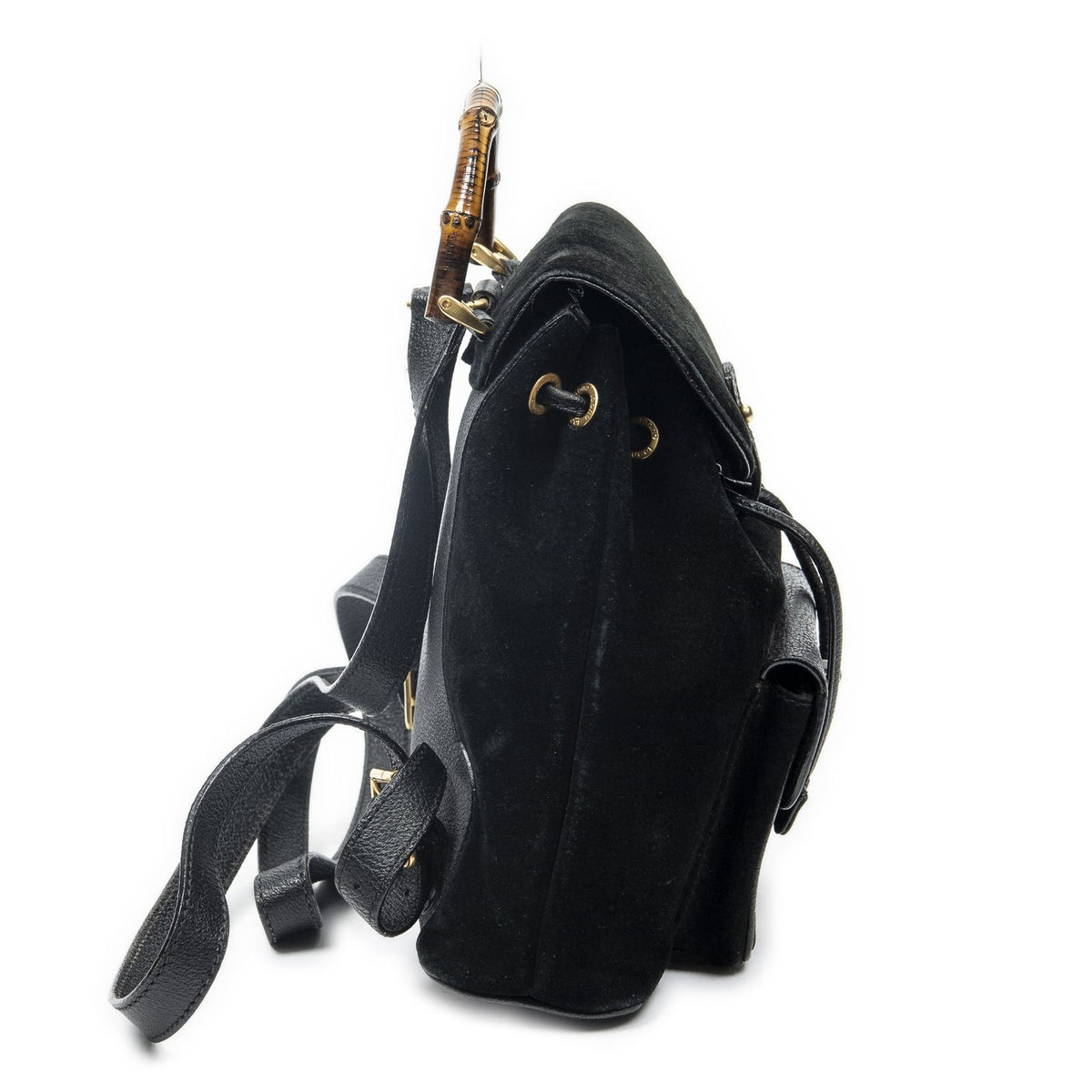 Gucci Minibumbu Backpack Black Suede Leather — view 4